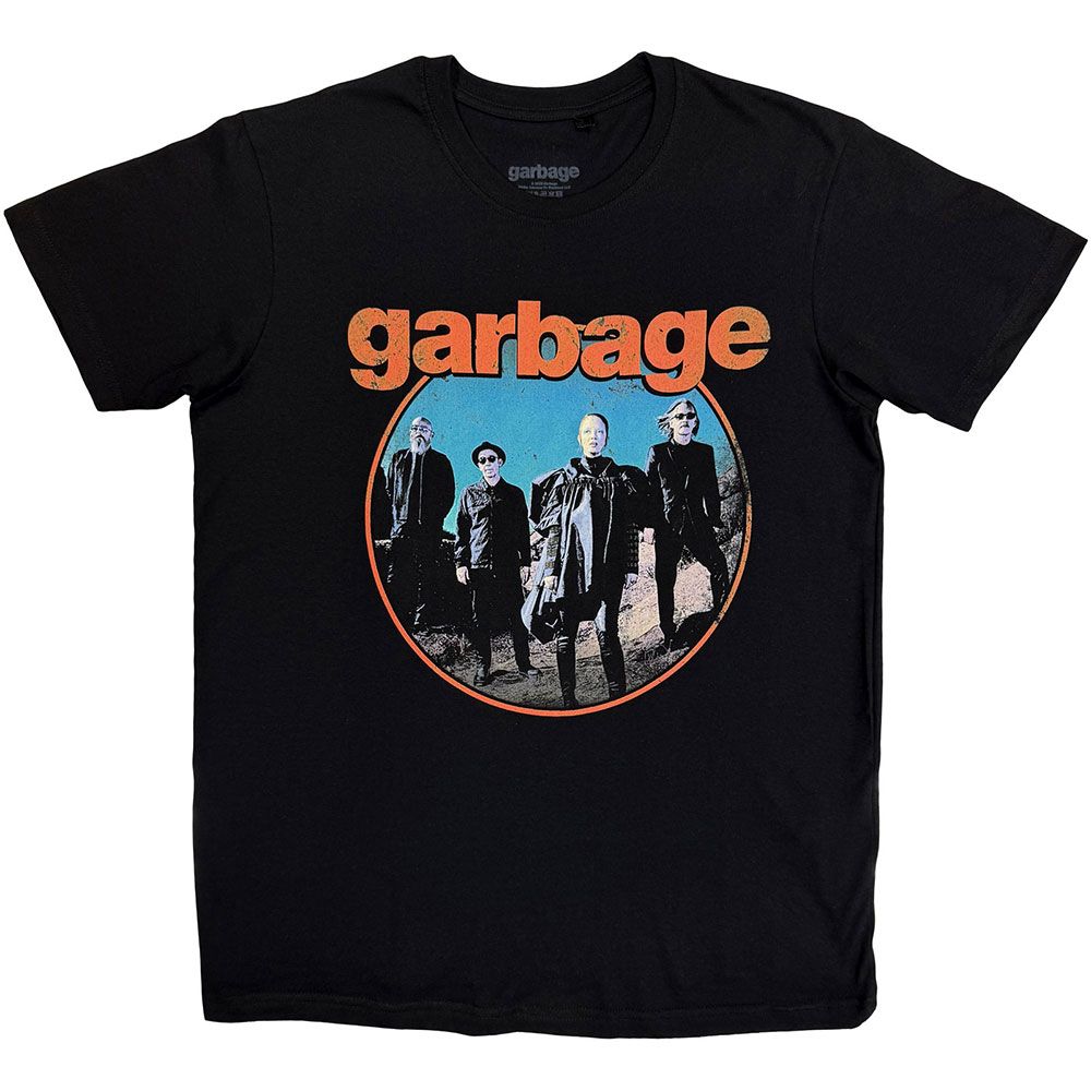 Garbage - Band Circle Heren Tshirt - Zwart